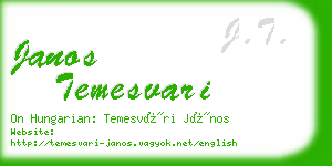 janos temesvari business card